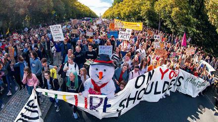 Auf der Straße. An Klimademos nehmen viele Studierende und Wissenschaftler teil. 