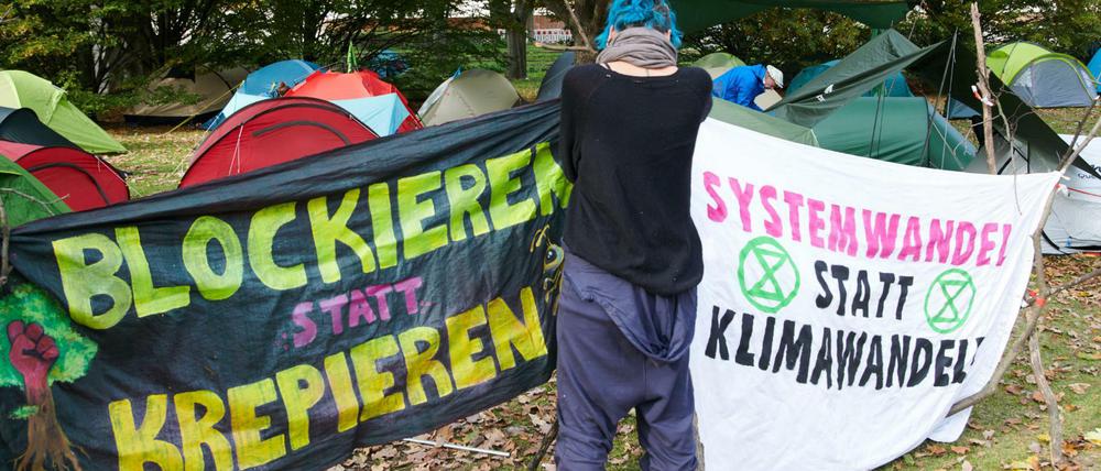 Protestcamp von Extinction Rebellion