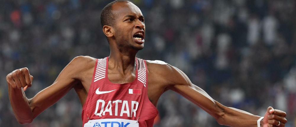 Zuschauermagnet. Als der Katari Mutaz Essa Barshim Weltmeister wurde, waren plötzlich alle da.