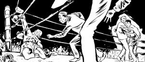 Bewusstlos in den Seilen: Eine Szene aus „Knock Out!“.
