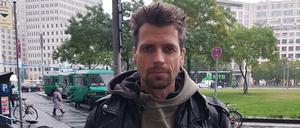 Extinction-Rebellion-Aktivist Jan-Gerrit Seyler am Potsdamer Platz