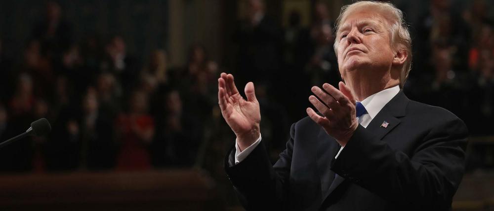 US-Präsident Donald Trump bei seiner Rede zur Lage der Nation im Kongress (Archivbild).