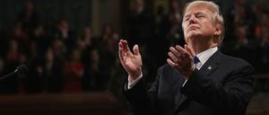 US-Präsident Donald Trump bei seiner Rede zur Lage der Nation im Kongress (Archivbild).