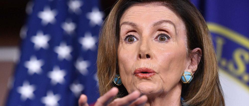 Die Demokratin Nancy Pelosi Anfang Oktober bei einer Pressekonferenz im Kapitol in Washington.