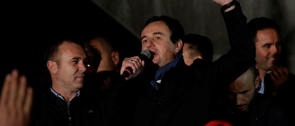 Albin Kurti, Spitzenkandidat der linken Partei Vetevendosje (Selbstverteidigung) im Kosovo