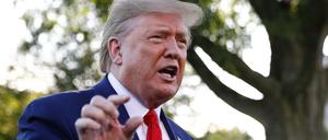 US-Präsident Donald Trump auf dem South Lawn des Weißen Hauses.