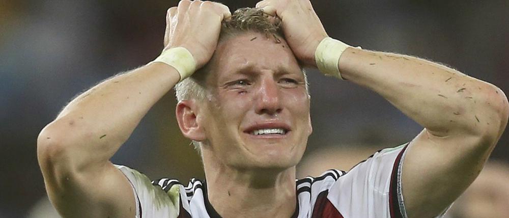 Weltmeister! Bastian Schweinsteiger nach dem Finale 2014.