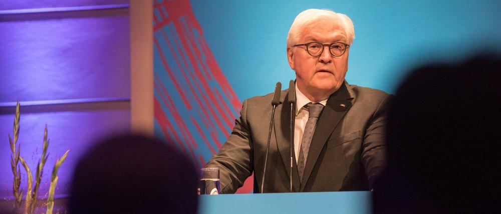 Bundespräsident Frank-Walter Steinmeier am Donnerstagabend im Jüdischen Museum in Berlin.