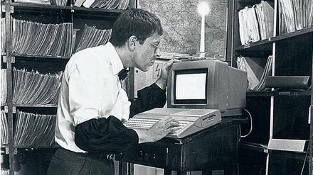 Aus der Frühzeit. Historische Geräte wie dieser 1989 beim Tagesspiegel eingesetzte Homecomputer lösen heute eine gewisse Heiterkeit aus. 