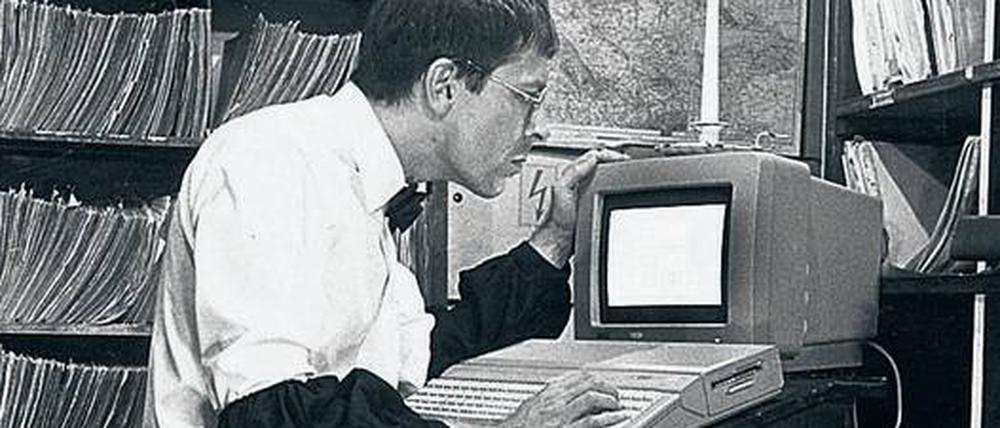Aus der Frühzeit. Historische Geräte wie dieser 1989 beim Tagesspiegel eingesetzte Homecomputer lösen heute eine gewisse Heiterkeit aus. 