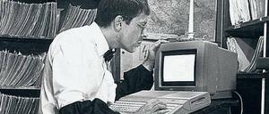 Aus der Frühzeit. Historische Geräte wie dieser 1989 beim Tagesspiegel eingesetzte Homecomputer lösen heute eine gewisse Heiterkeit aus. 
