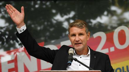 Fraktionsvorsitzender der AfD Thüringen Björn Höcke am 3. Oktober 2019. 