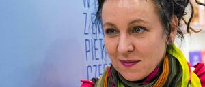Olga Tokarczuk, 2017 bei einer Buchmesse im polnischen Krakau.
