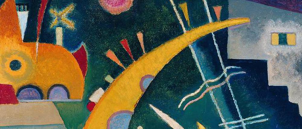 Kandinskys „Hornform“ (1924, Öl auf Pappe) befindet sich heute in der Sammlung der Nationalgalerie.