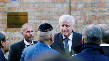 Innenminister Horst Seehofer in Halle.