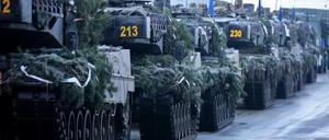 Richtung Osten: Deutsche Panzer rollen 2017 zu einer Nato-Übung nach Polen.