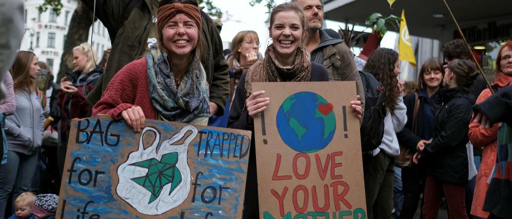 Klimaaktivisten von Extinction Rebellion in Berlin.