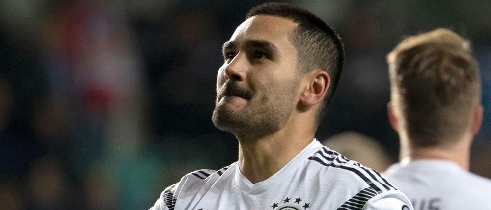 Ilkay Gündogan bejubelt seinen Führungstreffer gegen Estland.