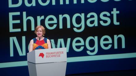 Die norwegische Autorin Erika Fatland hält die Eröffnungsrede der Frankfurter Buchmesse 2019. 