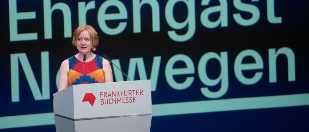 Die norwegische Autorin Erika Fatland hält die Eröffnungsrede der Frankfurter Buchmesse 2019. 