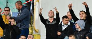 Hässliche Szenen: Die bulgarischen Fans provozierten im Spiel gegen England.