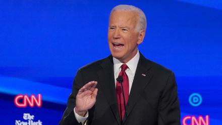 Joe Biden am Dienstag in der TV-Debatte von CNN und "New York Times".