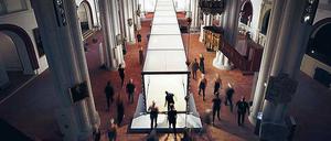 Leuchtet ein. Anlass für die Installation ist der 100. Jahrestag des Friedensvertrags von Versailles.