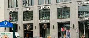 Die Mall of Berlin in der Leipziger Straße in Berlin-Mitte.  
