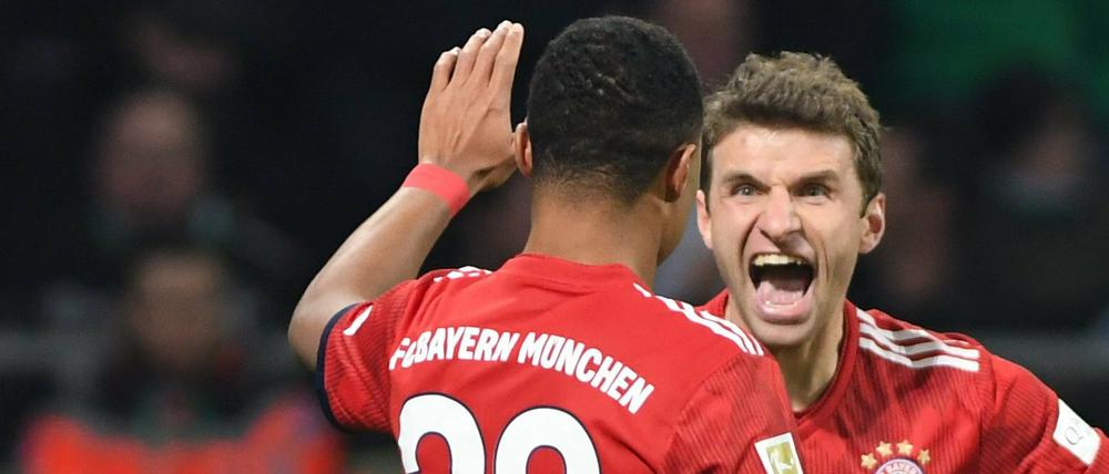 Schrei vor Glück. In dieser Saison gab es für Thomas Müller noch nicht viel Grund zum Jubeln. 