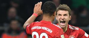 Schrei vor Glück. In dieser Saison gab es für Thomas Müller noch nicht viel Grund zum Jubeln. 