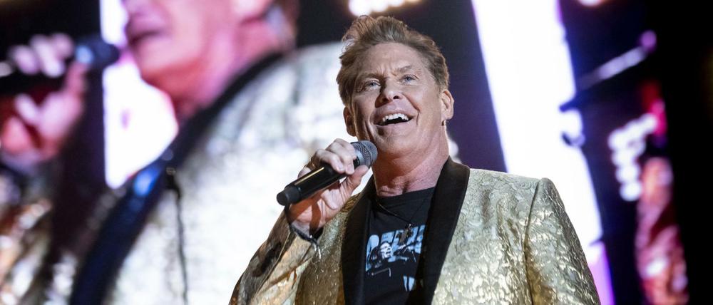 Der US-Sänger David Hasselhoff performt im Rahmen der „FREEDOM! The Journey continues.“