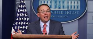 Trumps Stabschef Mick Mulvaney bringt seinen Chef in Erklärungsnot.