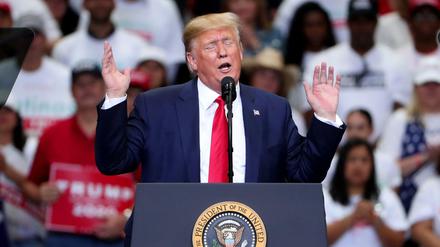 US-Präsident Trump bei einem Wahlkampfauftritt in Texas.
