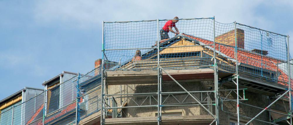 Ein Altbau in Berlin wird saniert. 