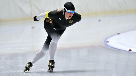 Claudia Pechstein vergangene Woche in Inzell. 