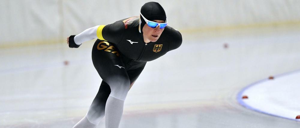 Claudia Pechstein vergangene Woche in Inzell. 
