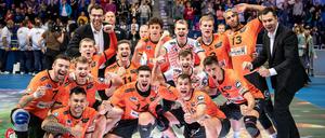 Die BR Volleys konnten in Hannover auf besonderem Untergrund feiern.