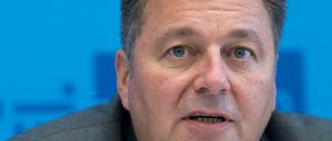 Andreas Geisel (SPD), Innensenator von Berlin, bei einem Pressegespräch.
