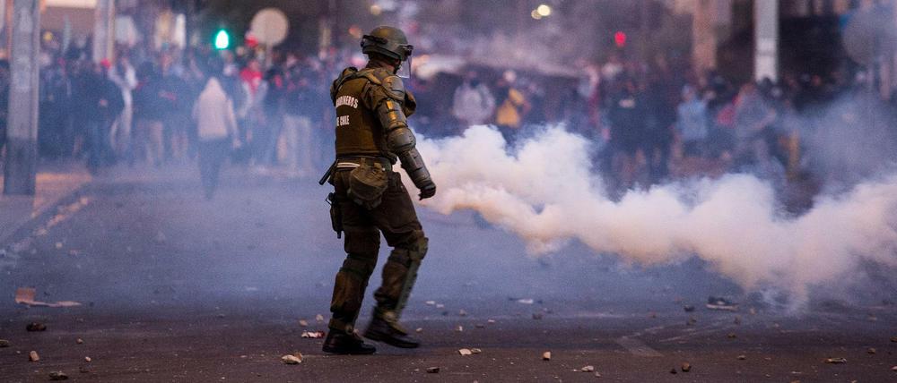 Auch in Antofagastas gab es Auseinandersetzungen zwischen Polizei und Demonstranten.