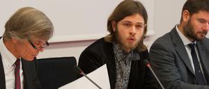 Der frühere Landtagsabgeordnete der Linken, Torsten Krause (M.).