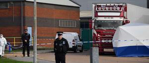 Fundort der 39 Leichen in Grays (Essex).