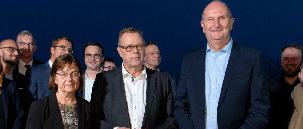 Ursula Nonnemacher (Grüne), Michael Stübgen (CDU) und Dietmar Woidke (SPD)