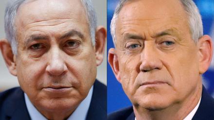 Benjamin Netanjahu (l.) und Benny Gantz