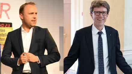 FDP-Fraktionschef Sebastian Czaja und BER-Chef Engelbert Lütke Daldrup