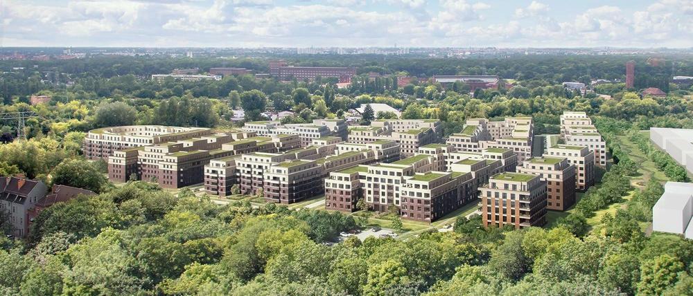 Eine Visualisierung der Bonava zeigt das geplante Bauvorhaben in Lichtenberg. 