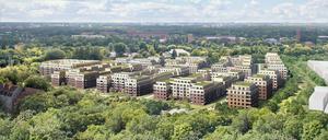 Eine Visualisierung der Bonava zeigt das geplante Bauvorhaben in Lichtenberg. 