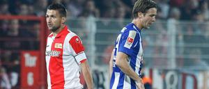 Torsten Mattuschka (Union) und Peter Niemeyer (Hertha) beim Berliner Derby.