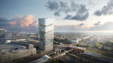 Das Hochhausprojekt in Friedrichshain ist hochumstritten. Trotzdem soll der Turm jetzt gebaut werden.