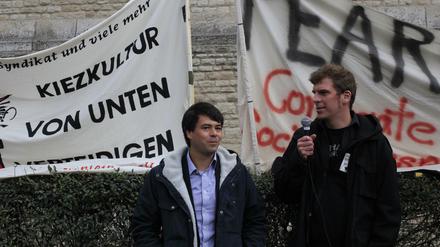"Das hier ist noch nicht das Ende", sagt Christian (rechts) vom Syndikat.