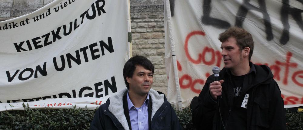 "Das hier ist noch nicht das Ende", sagt Christian (rechts) vom Syndikat.